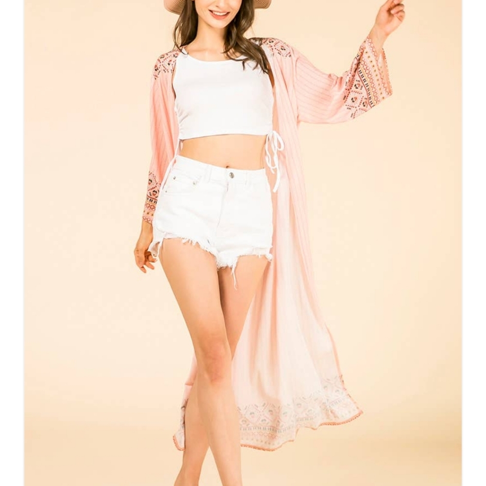 Jen & Co. Tribal Print Kimono‎ One Size